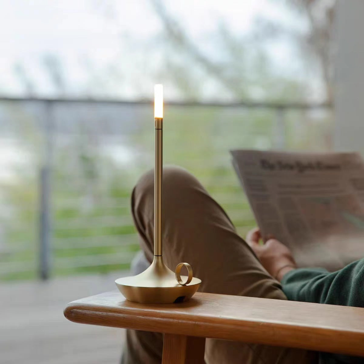 Glow Modern Minimalist LED Vintage Candle Table Lamp