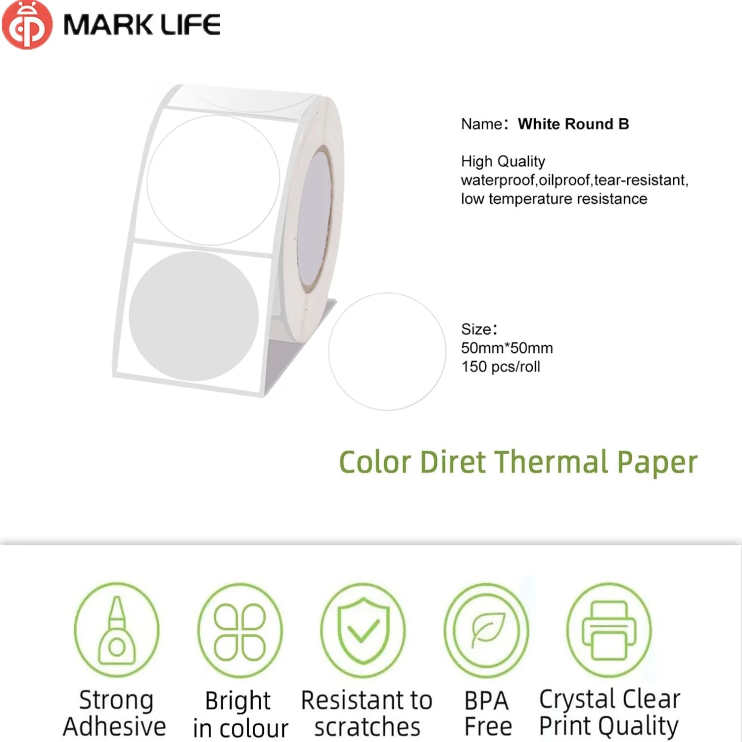 Glow Marklife P50 Portable Thermal Printer Suitable For Small Business Home Office Mini Wireless Label Sticker Machine For Smartphone