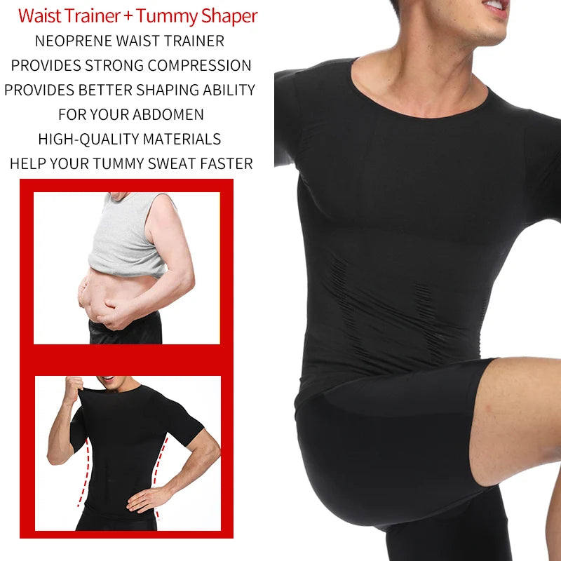 Glow Men Slimming Body Shaper Belly Control Shapewear Man Shapers Modeling Underwear Waist Trainer Corrective Posture Vest Corset