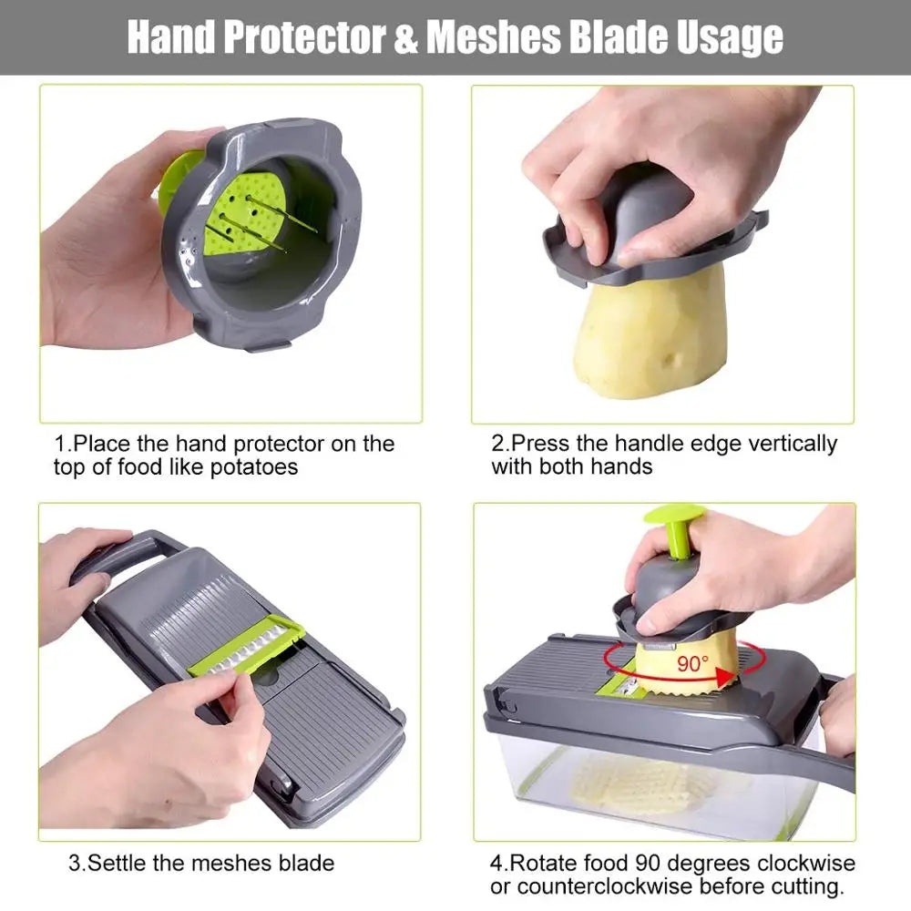 Glow Vegetable Chopper Multifunctional Grater Cutter Kitchen Accessories Manual Fruit Slicer Potatos Shredders Cheese Onions Slicers