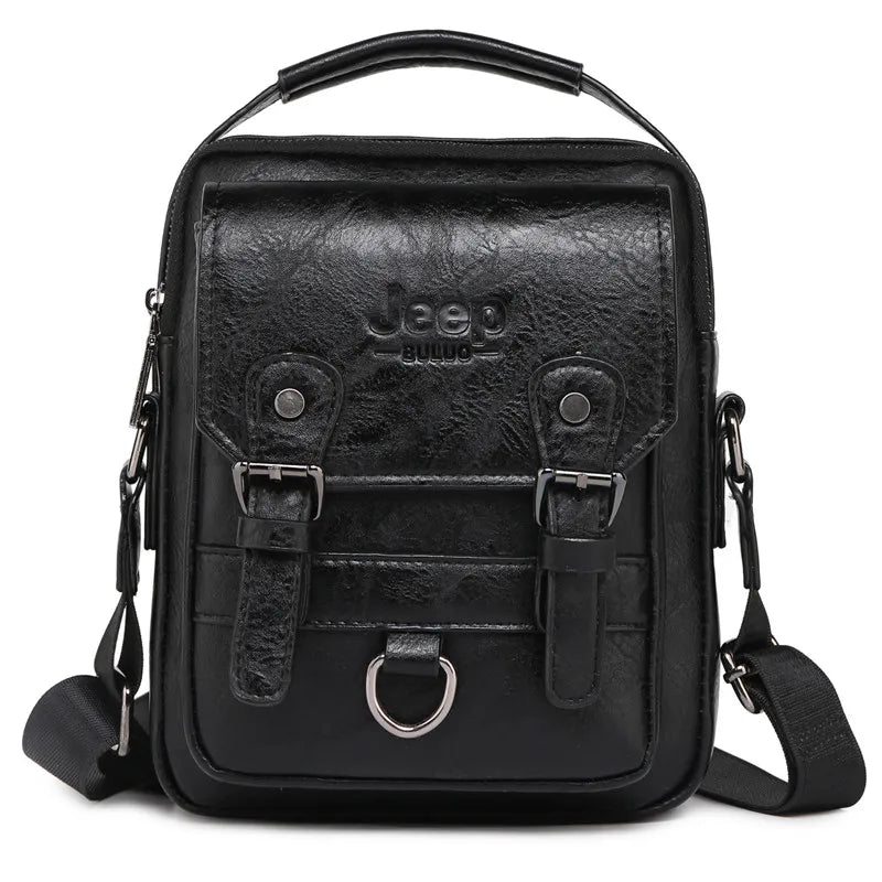 Glow JEEP BULUO Multi-function Business Handbags Men New Man's Shoulder Bag Large Capacity Leather Messenger Bag Crossbody Big Brand