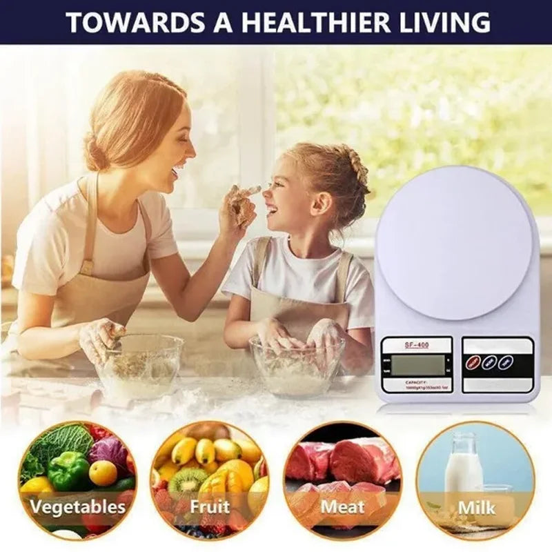 Glow Digital Kitchen Scale 10kg/1g Precise Food Balance Electronic Scale LCD Display Portable Digital Scales Kitchen Accessories