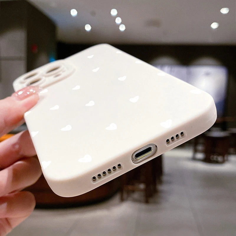 Glow Case For iPhone 17 Cases iPhone 16 Cases Cute Little Hearts Print Phone Case For iPhone 15 Plus 14 Pro Max 12 11 13 17E 17 Cover