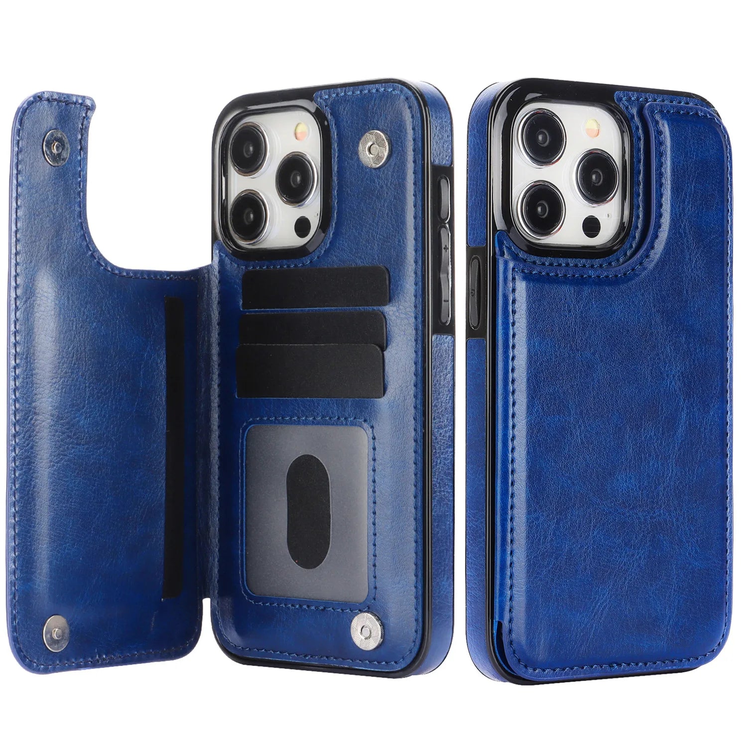 Glow Flip PU Leather Phone Case for IPhone 13 12 Mini 17 Air 16E 16 15 Plus 14 11 Pro Max Wallet with Card Holder Shockproof Cover