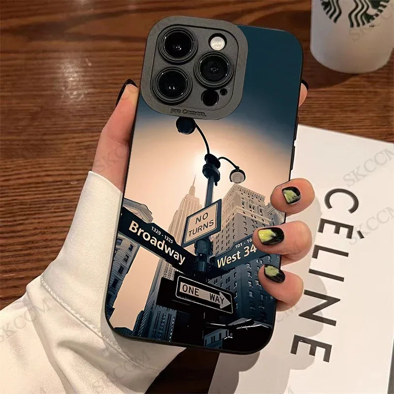 Glow Gothic Style Black Lip Phone Case For iPhone 15 14 13 12 11 Pro Max XS X XR 7 8 Plus SE 2020 Mini Shockproof Soft Silicone Cover