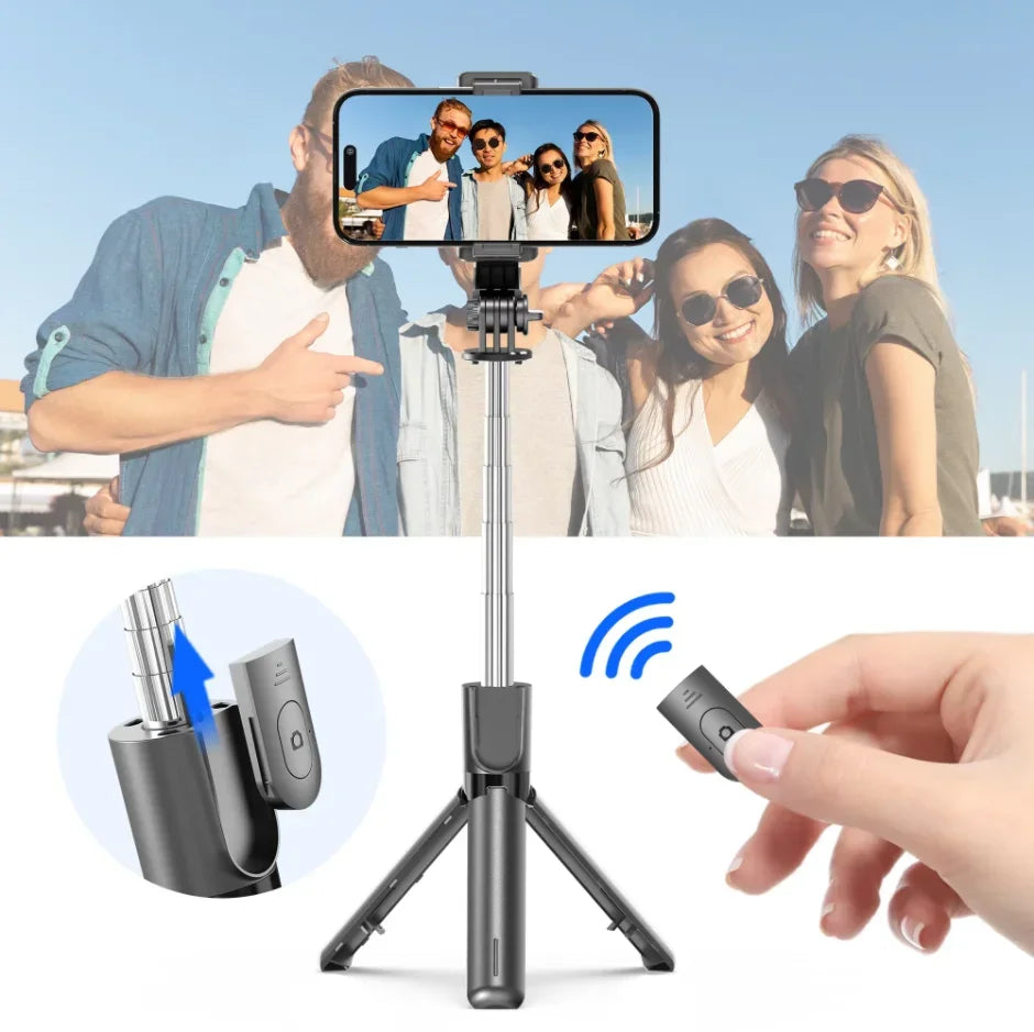 Glow Super Mini Selfie Stick Portable Phone Holder Shooting Aid Versatile Integrated Design Bluetooth Remote For Live Broadcas