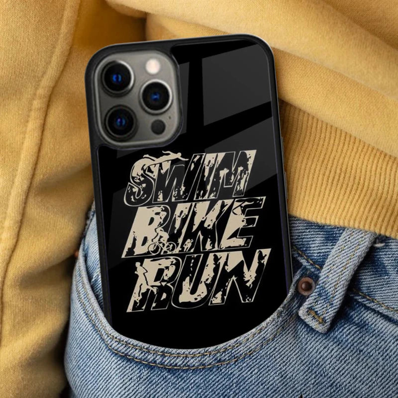 Glow Triathlon Tri Life Swim Bike Run Magnetic Soft Phone Case for iPhone 16 Promax 15 Pro 13 14 Plus 11 12 Mini MagSafe Coque