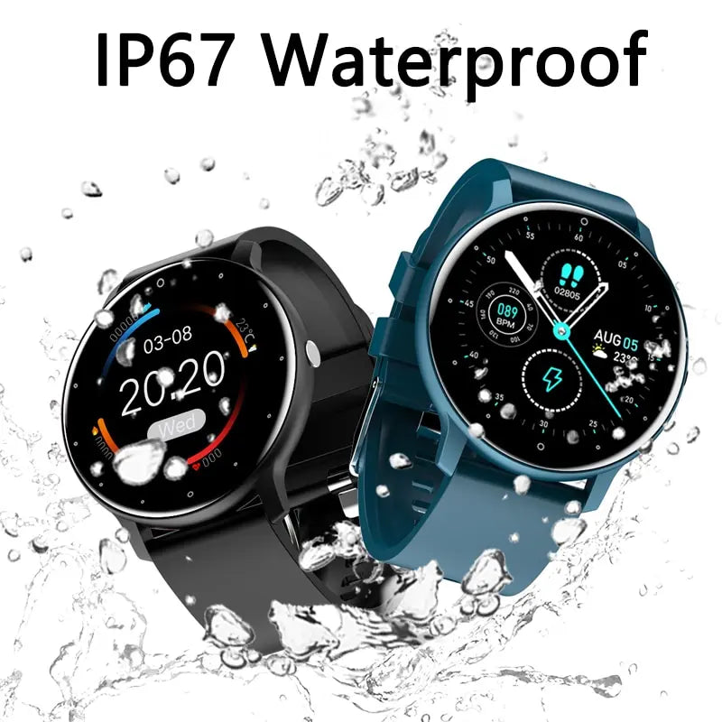 Glow LIGE Smart Watch Men Women Full Touch Screen Sport Fitness Watch Man IP67 Waterproof Bluetooth For Android IOS Smartwatch Men