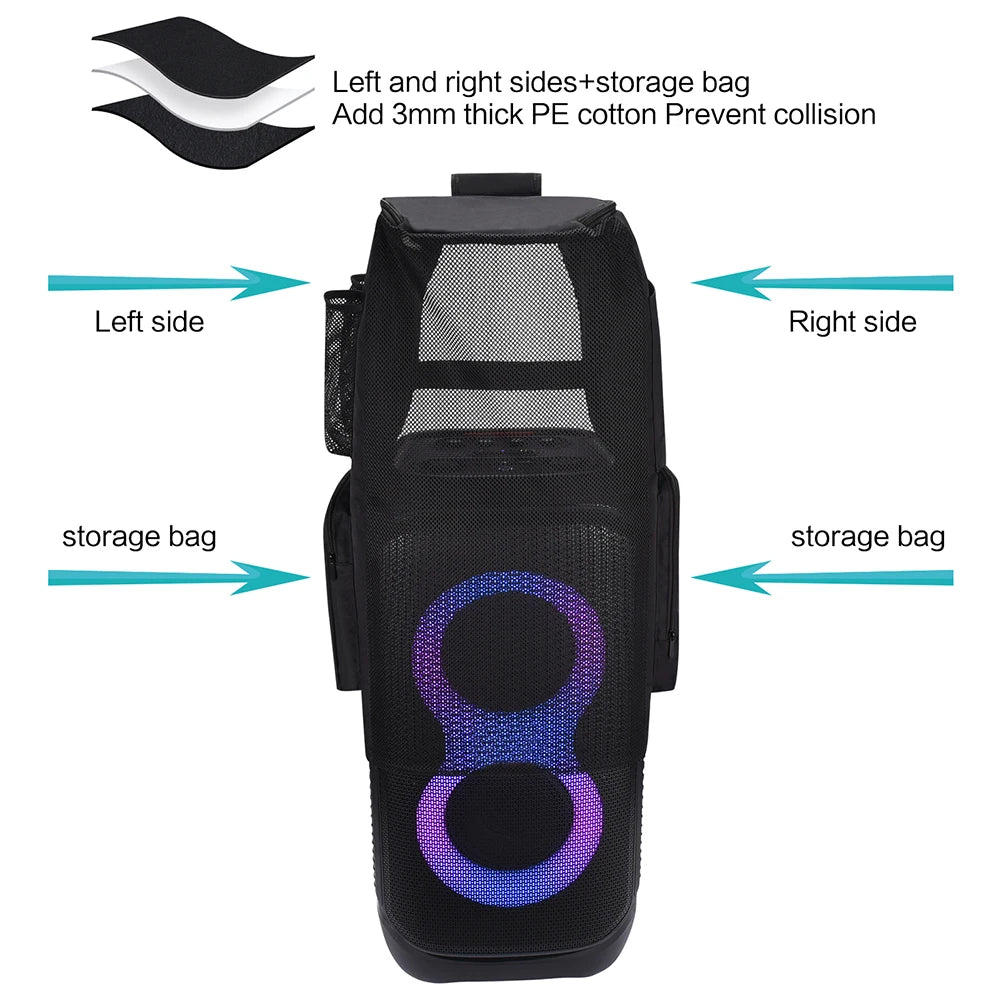 Glow Outdoor Dust Protection Case Scratch Resistant Carrying Cover Case Speaker Protective Case for jbl PartyBox Stage 320 Speaker