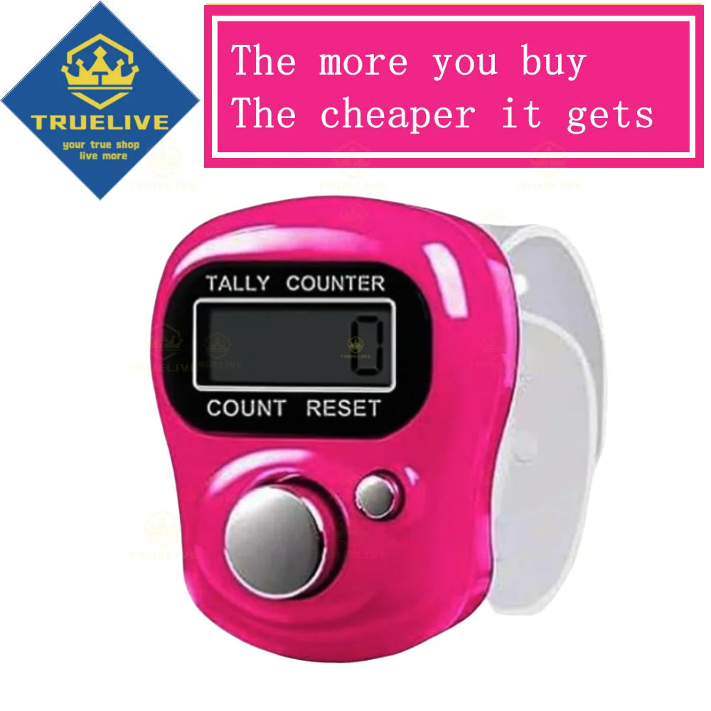 Glow Mini Electronic Finger Counter Hand Tally Clicker Counter Ring Digital Counters Knitting Row Counter