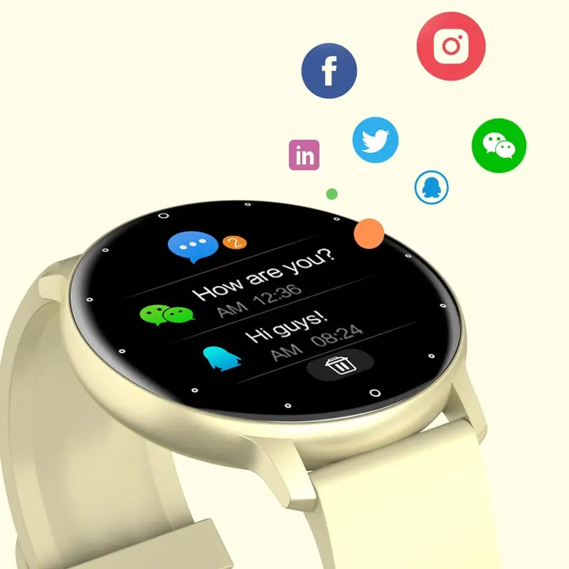 Glow LIGE Smart Watch Men Women Full Touch Screen Sport Fitness Watch Man IP67 Waterproof Bluetooth For Android IOS Smartwatch Men