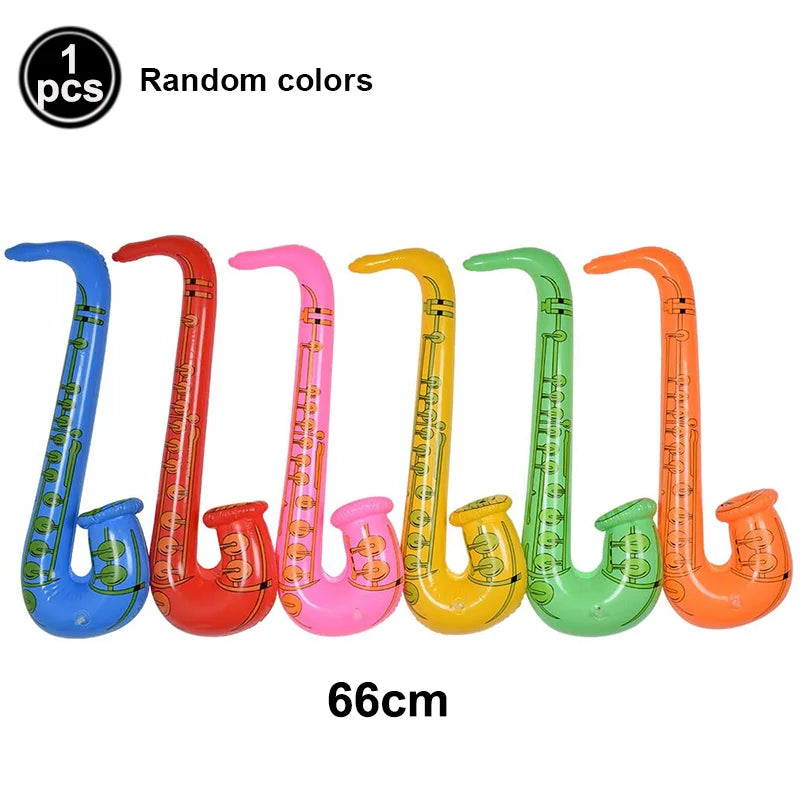 Glow PVC Guitar Microphone Balloon Rock Star Inflatable Musical Note Piano Balloons instrument Kids Adult Toys 80s 90s Party Supplies