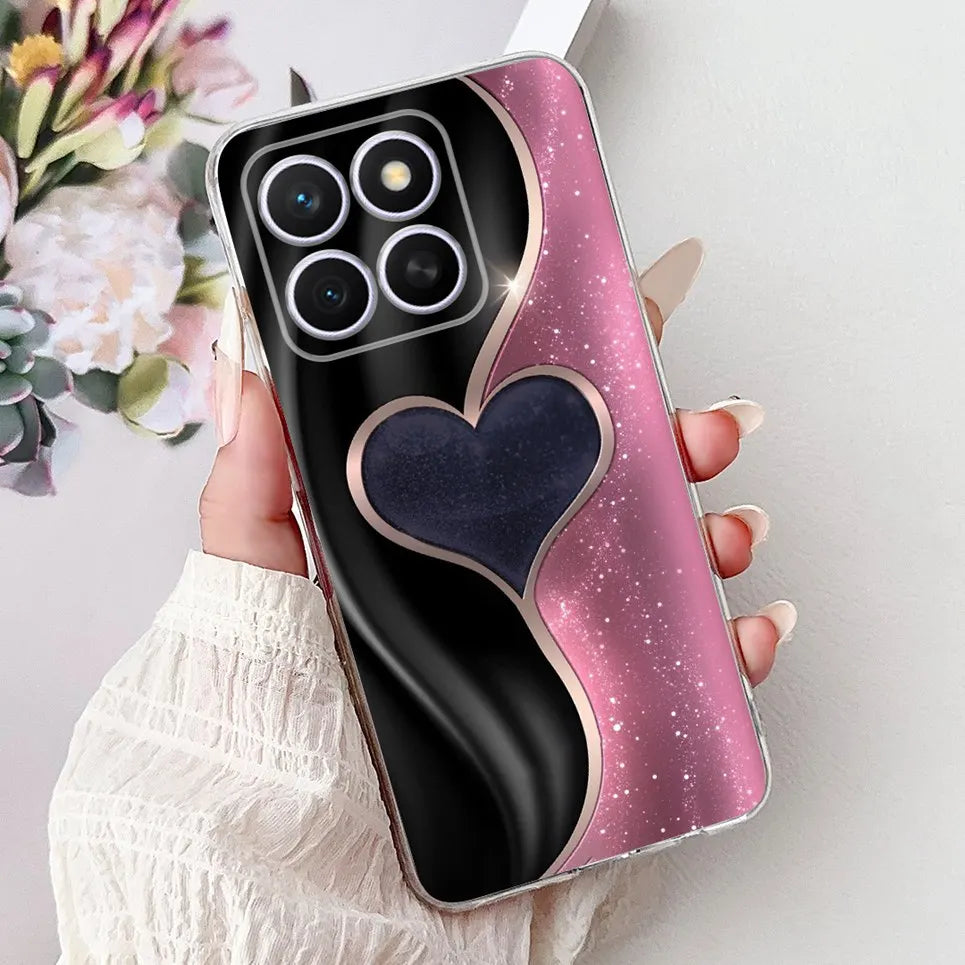 Glow For Cover Huawei Honor X8c 4G HonorX8c X8 C Phone Case Colorful Flower Butterfly Lxuru Women Fashion Soft Silicone Clear Etui