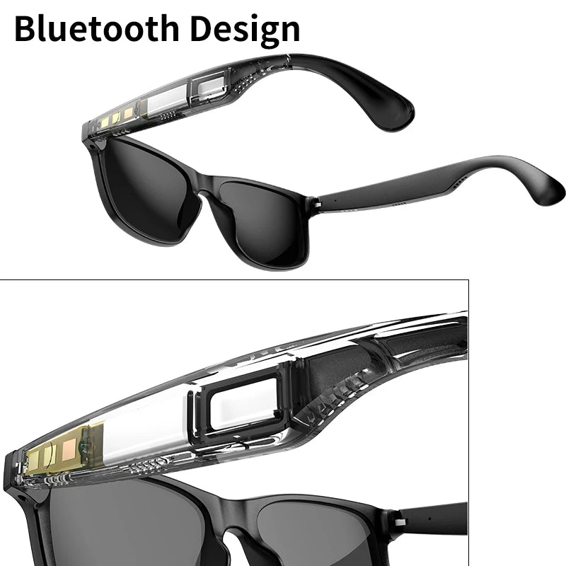 Glow Smart Glasses Bluetooth 5.3 Earphone Wireless Headset Sunglasses Headphone UV400 Touch Contrl Calling Music Anti-Blue Eyeglasses