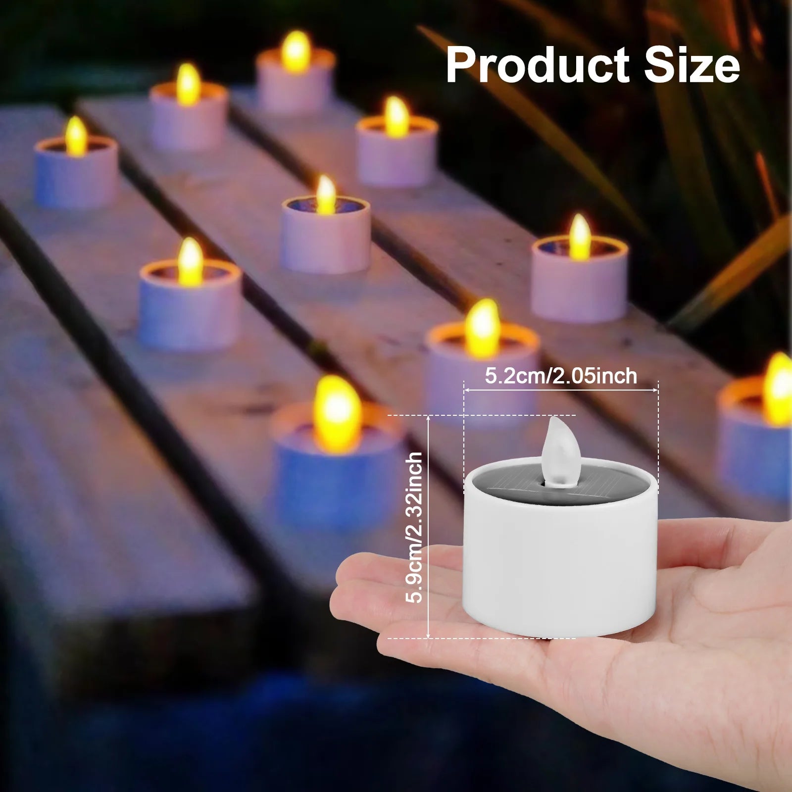 Glow LED Candle Light Rechargeable Flameless Flickering Tea Lights with Remote Control &Timer 6 Ports USB Charger Bedside Lamp 6PCS