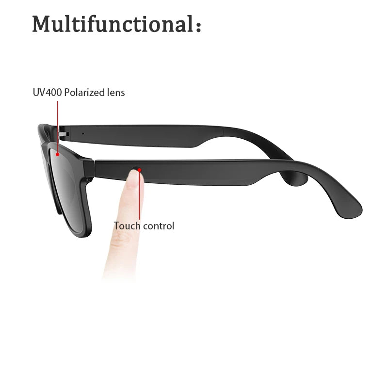 Glow Smart Glasses Bluetooth 5.3 Earphone Wireless Headset Sunglasses Headphone UV400 Touch Contrl Calling Music Anti-Blue Eyeglasses