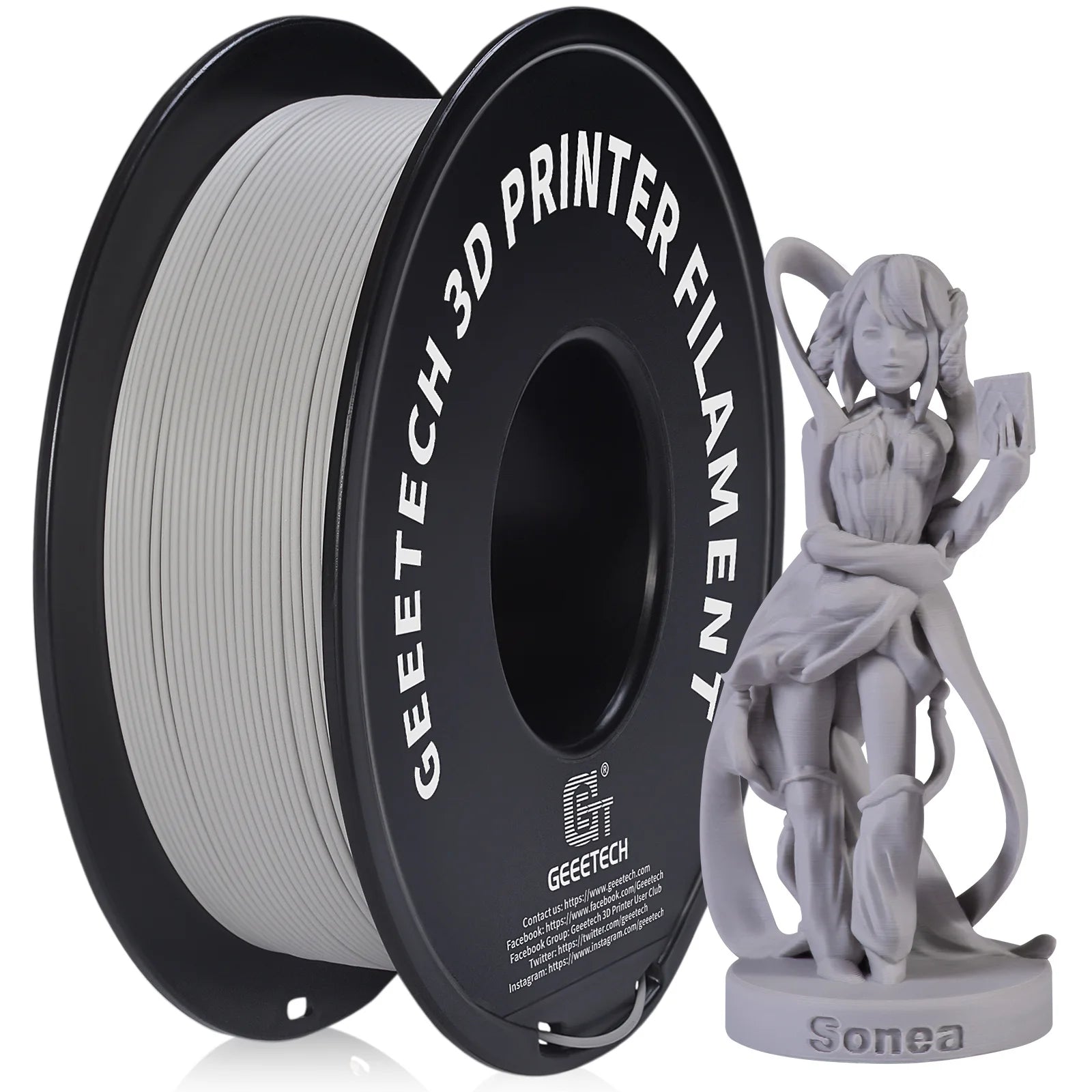 Glow Geeetech 1kg 1.75mm Matte PLA 3D Printer Filament Vacuum Packaging Overseas Warehouses A variety of Colors Fast Ship