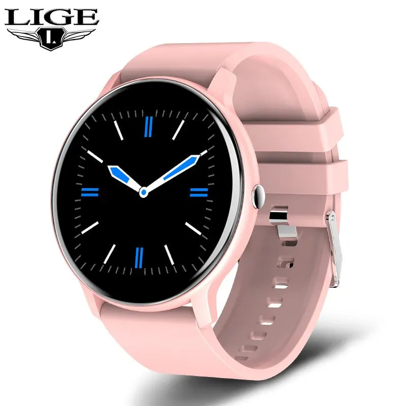 Glow LIGE Smart Watch Men Women Full Touch Screen Sport Fitness Watch Man IP67 Waterproof Bluetooth For Android IOS Smartwatch Men