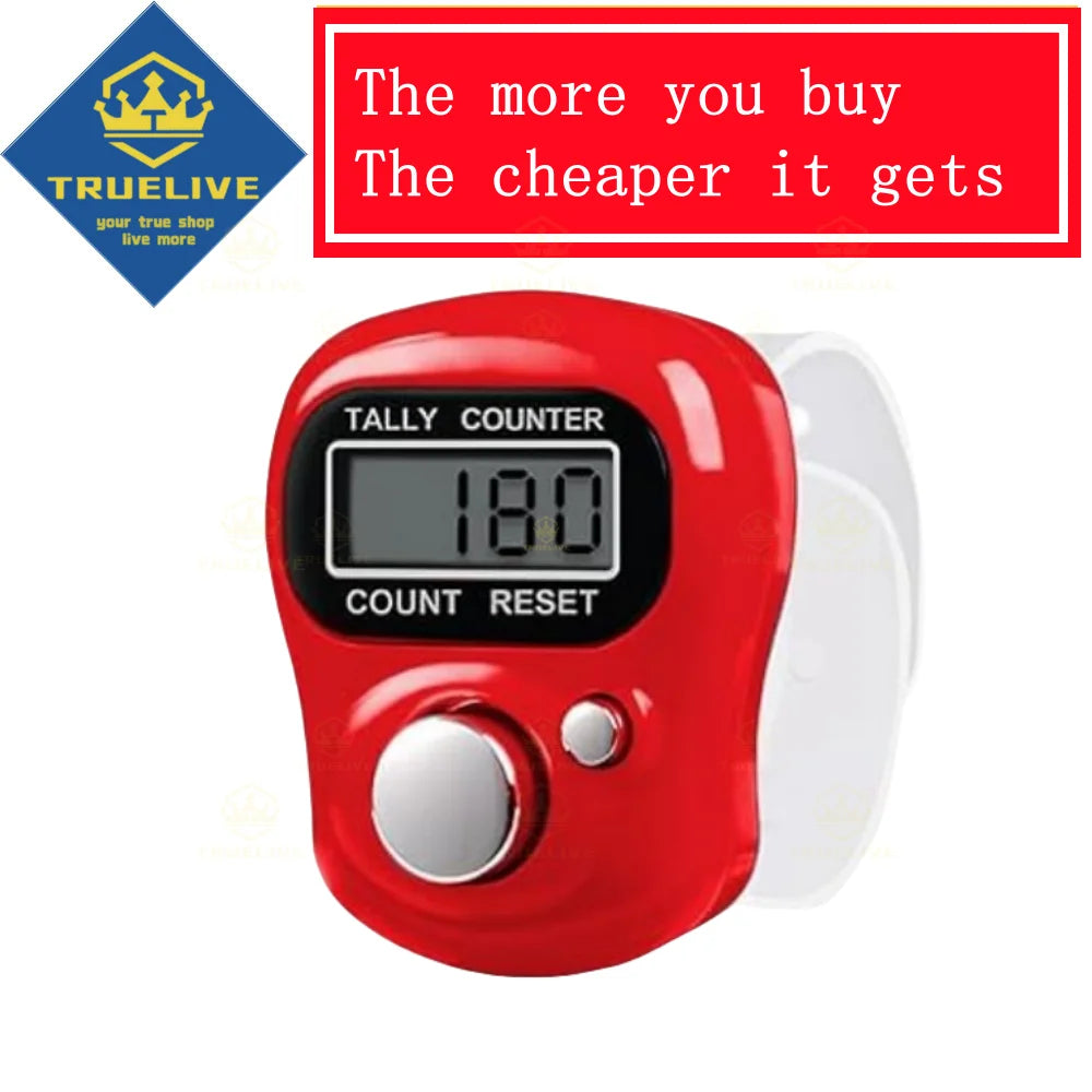 Glow Mini Electronic Finger Counter Hand Tally Clicker Counter Ring Digital Counters Knitting Row Counter