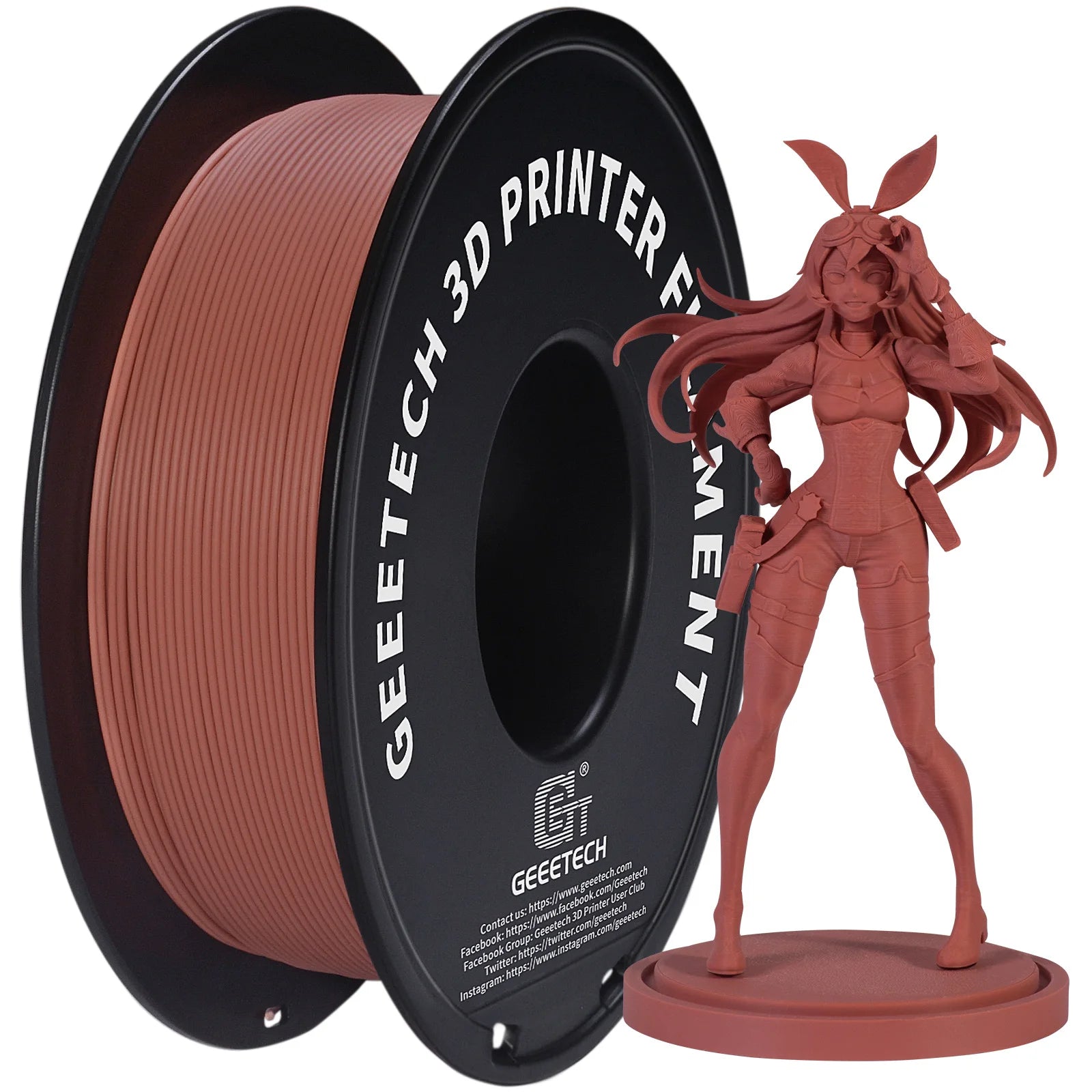 Glow Geeetech 1kg 1.75mm Matte PLA 3D Printer Filament Vacuum Packaging Overseas Warehouses A variety of Colors Fast Ship