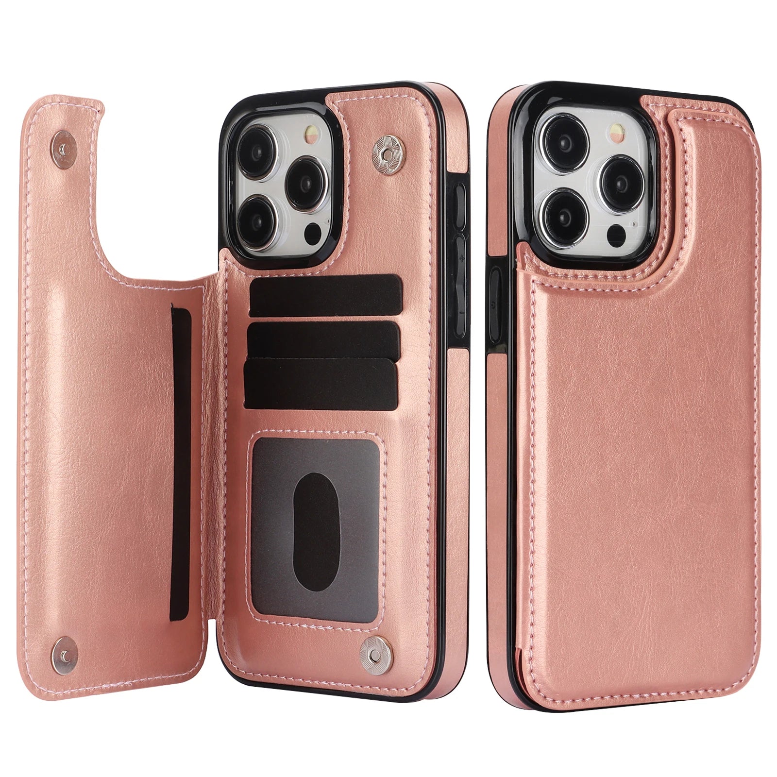 Glow Flip PU Leather Phone Case for IPhone 13 12 Mini 17 Air 16E 16 15 Plus 14 11 Pro Max Wallet with Card Holder Shockproof Cover
