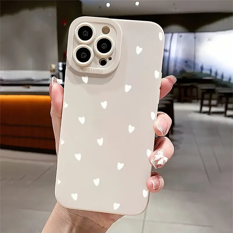 Glow Case For iPhone 17 Cases iPhone 16 Cases Cute Little Hearts Print Phone Case For iPhone 15 Plus 14 Pro Max 12 11 13 17E 17 Cover