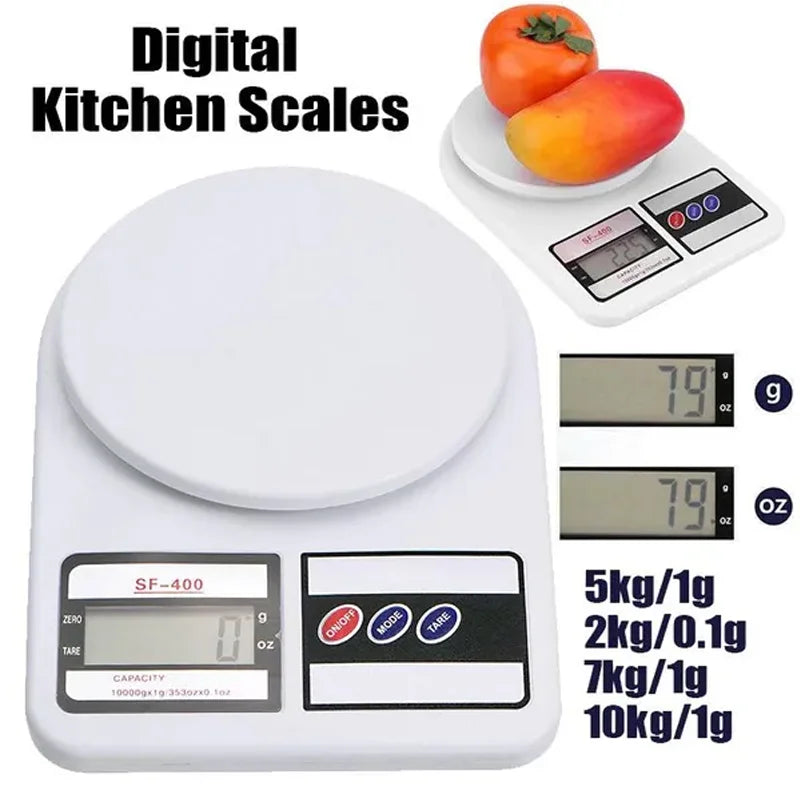 Glow Digital Kitchen Scale 10kg/1g Precise Food Balance Electronic Scale LCD Display Portable Digital Scales Kitchen Accessories