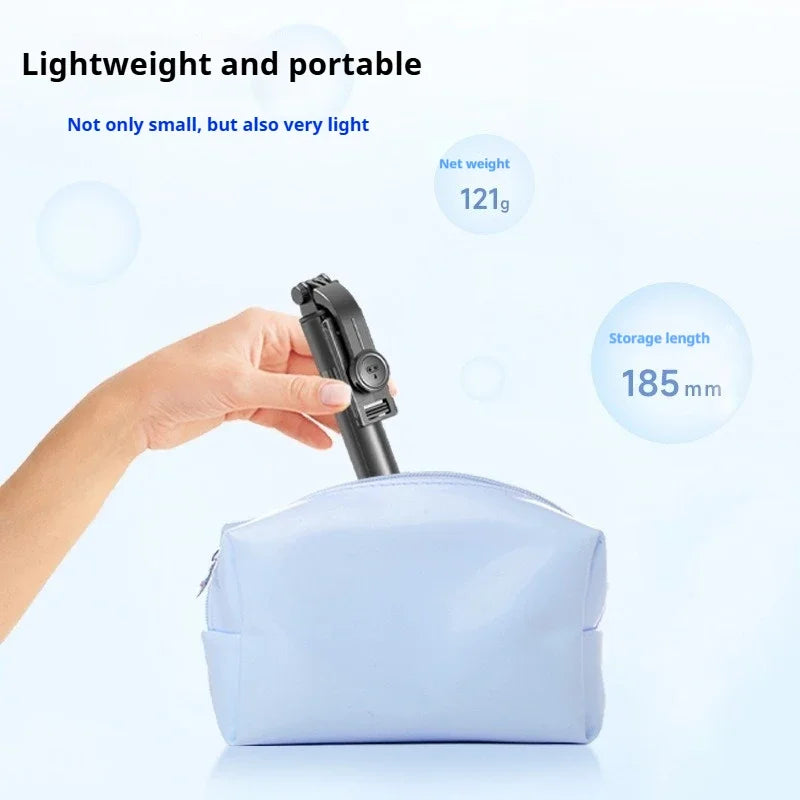 Glow Super Mini Selfie Stick Portable Phone Holder Shooting Aid Versatile Integrated Design Bluetooth Remote For Live Broadcas