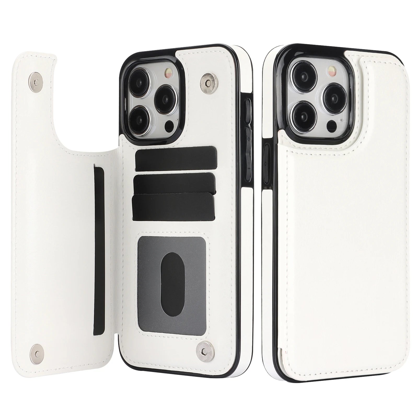 Glow Flip PU Leather Phone Case for IPhone 13 12 Mini 17 Air 16E 16 15 Plus 14 11 Pro Max Wallet with Card Holder Shockproof Cover