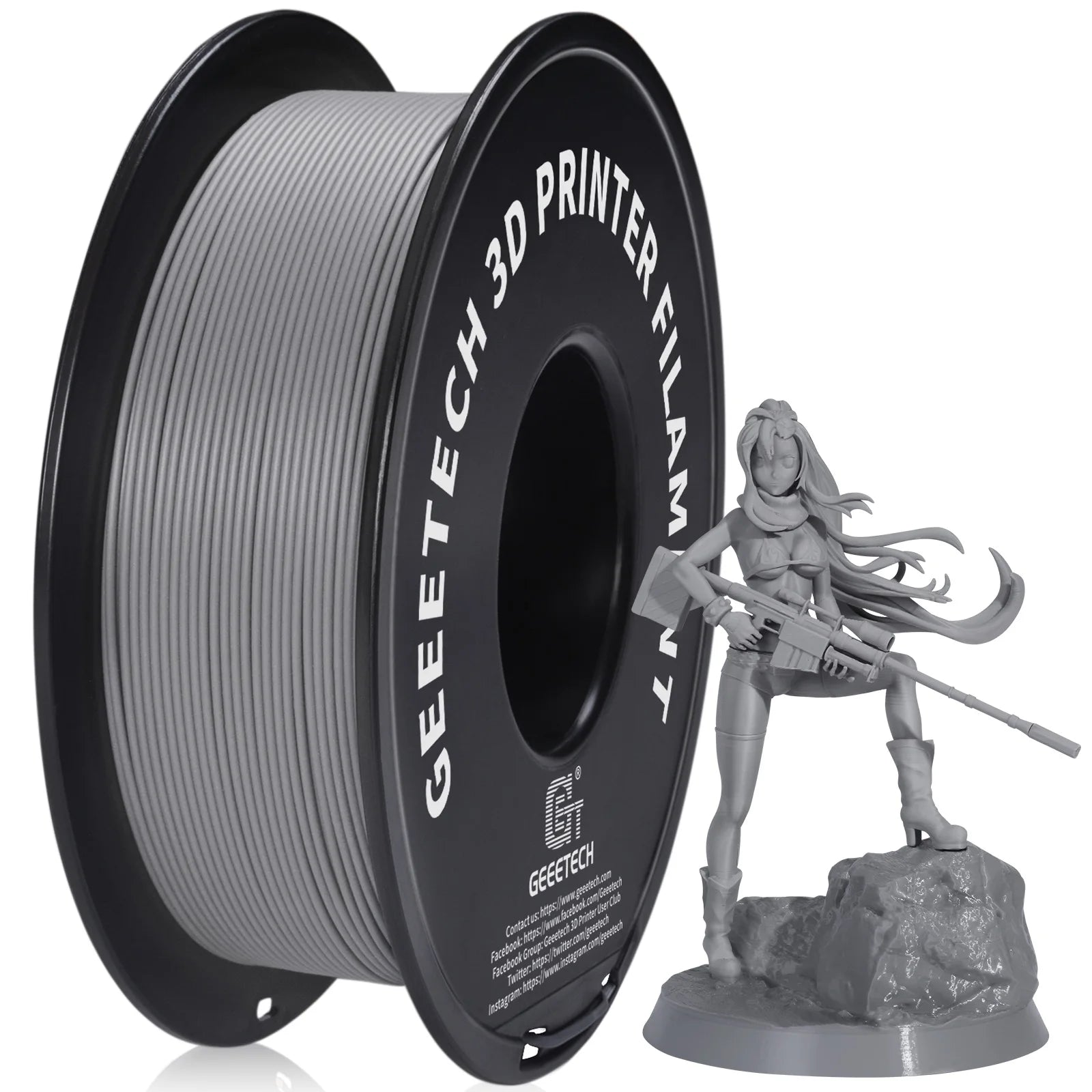 Glow Geeetech 1kg 1.75mm Matte PLA 3D Printer Filament Vacuum Packaging Overseas Warehouses A variety of Colors Fast Ship