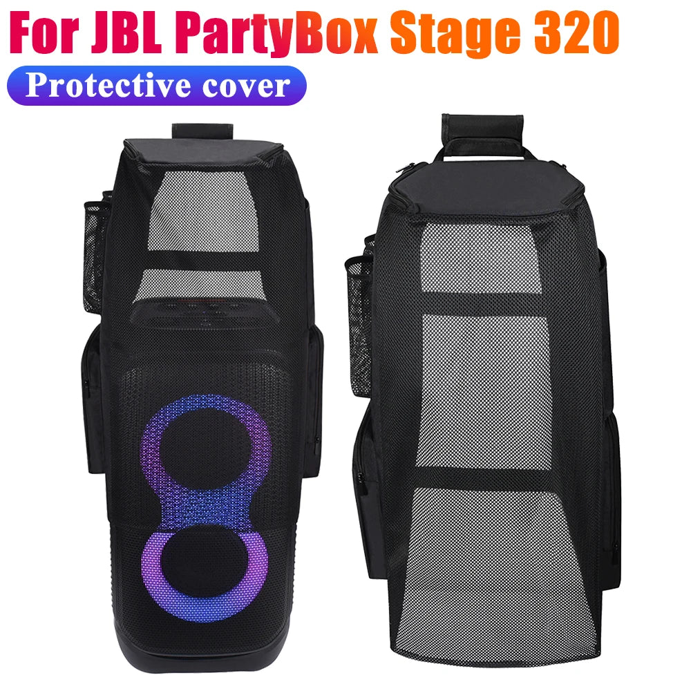 Glow Outdoor Dust Protection Case Scratch Resistant Carrying Cover Case Speaker Protective Case for jbl PartyBox Stage 320 Speaker