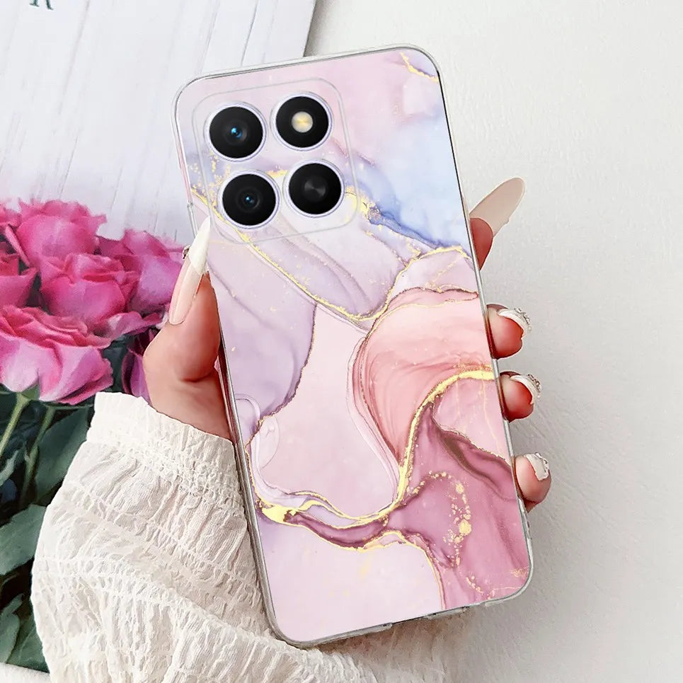 Glow For Cover Huawei Honor X8c 4G HonorX8c X8 C Phone Case Colorful Flower Butterfly Lxuru Women Fashion Soft Silicone Clear Etui