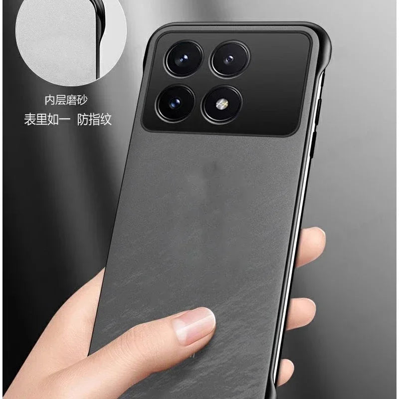 Glow Ultra Thin Matte Frameless Phone Case for POCO X6 Pro F6 Pro F5 X7 Translucent Matte Hard PC Back Cover Shell X6Pro F6Pro F5Pro