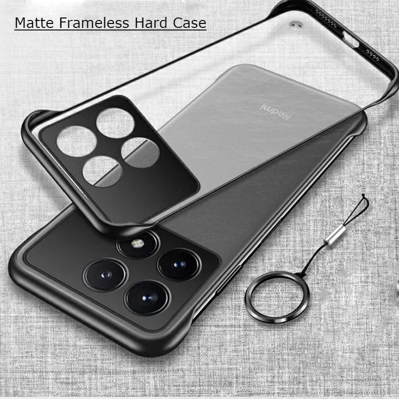 Glow Ultra Thin Matte Frameless Phone Case for POCO X6 Pro F6 Pro F5 X7 Translucent Matte Hard PC Back Cover Shell X6Pro F6Pro F5Pro