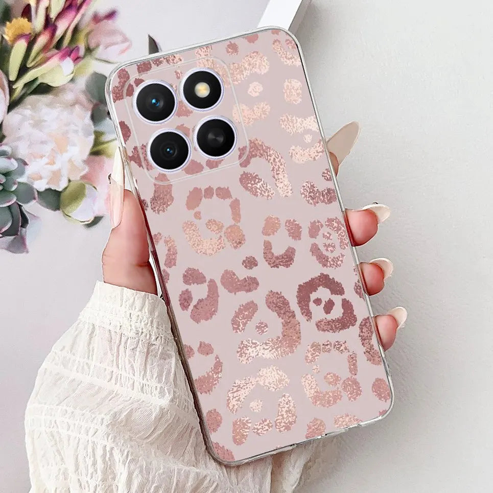 Glow For Cover Huawei Honor X8c 4G HonorX8c X8 C Phone Case Colorful Flower Butterfly Lxuru Women Fashion Soft Silicone Clear Etui