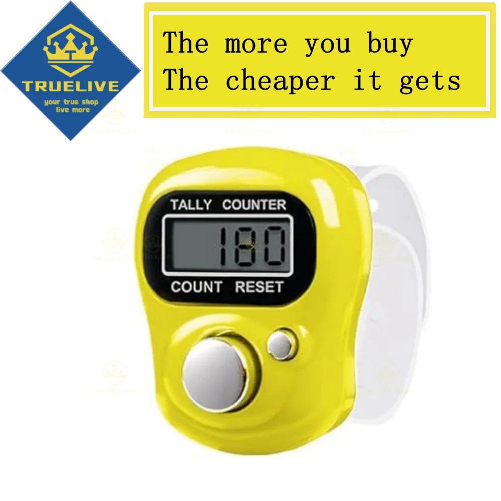 Glow Mini Electronic Finger Counter Hand Tally Clicker Counter Ring Digital Counters Knitting Row Counter