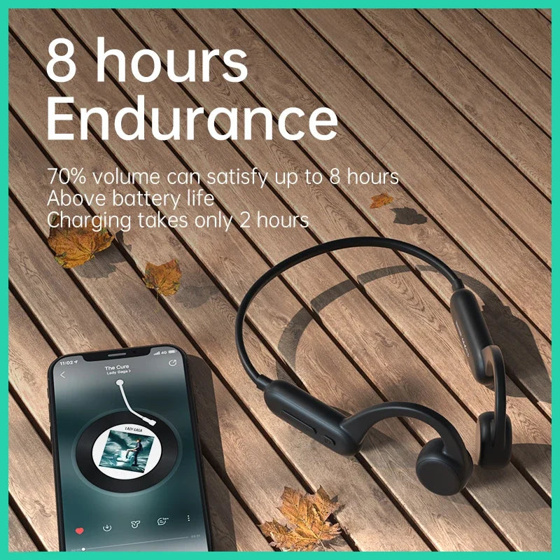 Glow Wireless Earphones for shokz open Sports Bone Conduction Bluetooth IPX8 Waterproof Headphones With 32G RAM Mp3 Music Headset