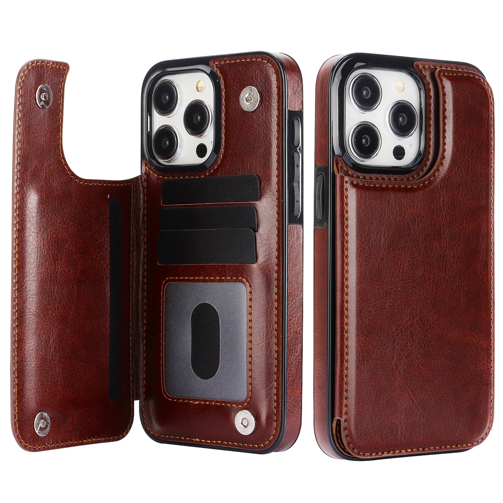 Glow Flip PU Leather Phone Case for IPhone 13 12 Mini 17 Air 16E 16 15 Plus 14 11 Pro Max Wallet with Card Holder Shockproof Cover