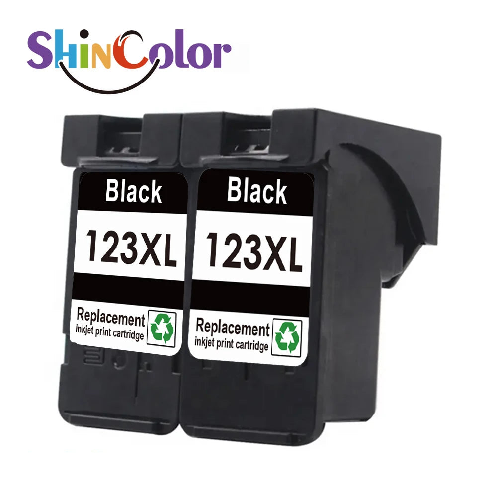 Glow ShinColor 123xl Premium Color Black Remanufactured Inkjet Cartouche Ink Cartridge For Hp123 Hp123xl Hp Deskjet 2130 Printer