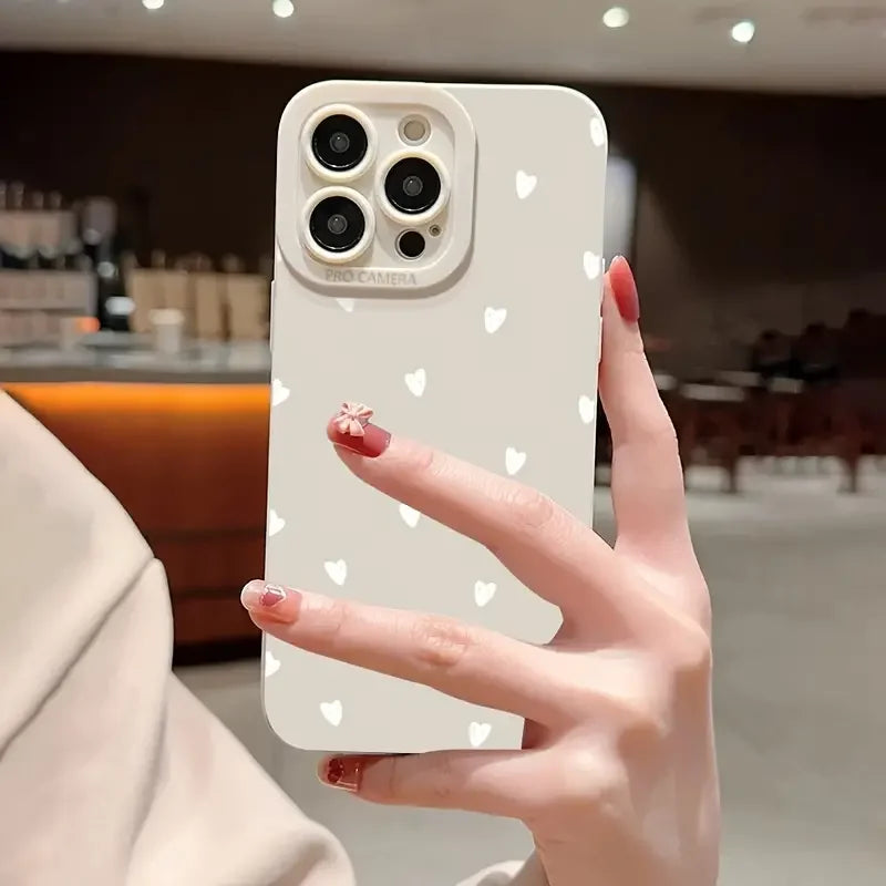 Glow Case For iPhone 17 Cases iPhone 16 Cases Cute Little Hearts Print Phone Case For iPhone 15 Plus 14 Pro Max 12 11 13 17E 17 Cover