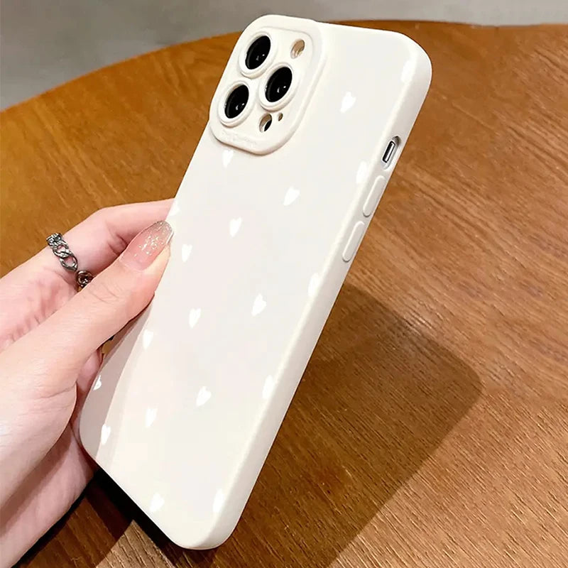 Glow Case For iPhone 17 Cases iPhone 16 Cases Cute Little Hearts Print Phone Case For iPhone 15 Plus 14 Pro Max 12 11 13 17E 17 Cover