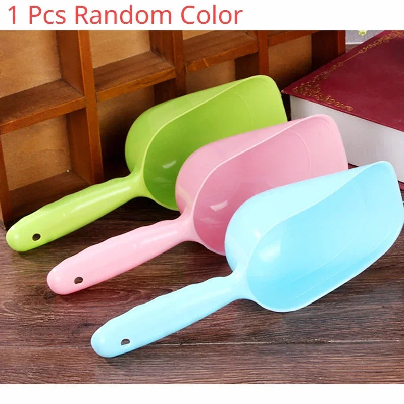 Glow Multi-Color Pet Plastic Feeding Shovel Cat Food Spoon Dog Large Capacity Food Feeder Pet Accessories Product