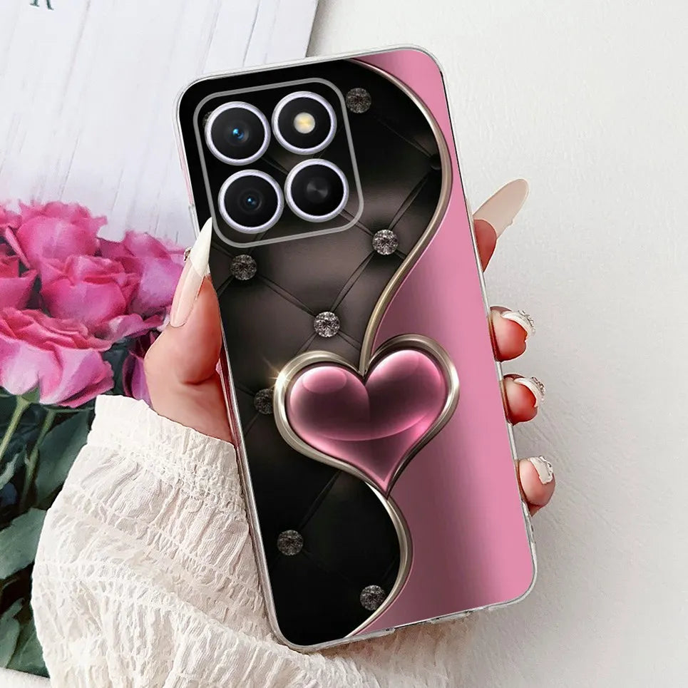 Glow For Cover Huawei Honor X8c 4G HonorX8c X8 C Phone Case Colorful Flower Butterfly Lxuru Women Fashion Soft Silicone Clear Etui
