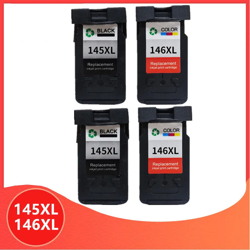 Glow Compatible 145XL 146XL Ink Cartridge Replacement for Canon PG145 CL146 PG-145 PG 145 146 For Pixma MG2410 MG2410 MG2510 Printer